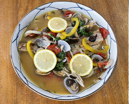 灰干しホッケ アクアパッツァ　完成