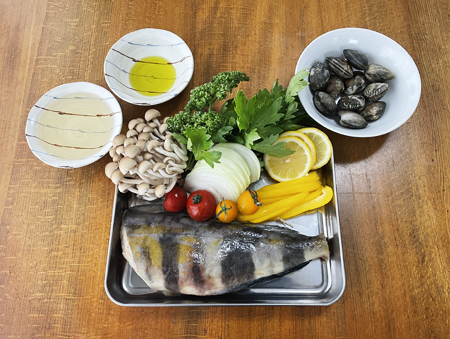 灰干しホッケのアクアパッツァ1