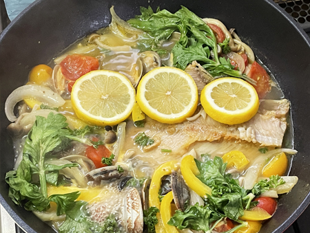 灰干しサバトマトソースパスタ6