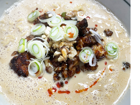灰干しサバ 簡単坦々麺　完成